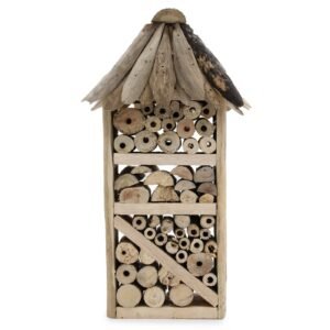 Driftwood Bee & Insect Highrise Box — Handmade from Recycled Driftwood