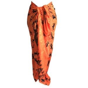 Bali Gecko Sarongs – Versatile Summer Sarong & Scarf Collection - Orange