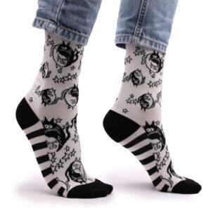 Hop Hare Bamboo Socks - Ying Yang Cats
