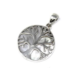 Tree of Life Silver Pendant with Mother of Pearl