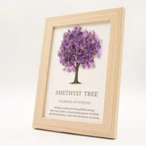 Gemstone Picture - Tree of Life - Amethyst (20x14.7x1cm)