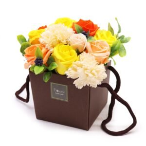Soap Flower Bouquet – Spring Flowers in Coordinating Gift Bag